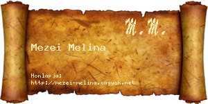 Mezei Melina névjegykártya